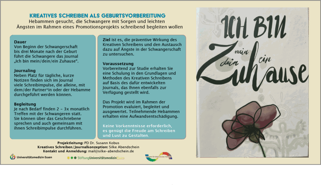 Flyer Kreatives Schreiben als Geburtsvorbereitung